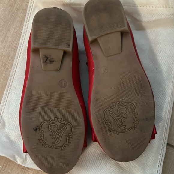 Pipperdoodles red glitter bow shoes size 31 - Picture 3 of 4